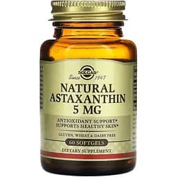 Астаксантин Solgar Natural Astaxanthin 5 мг 60 желатиновых капсул