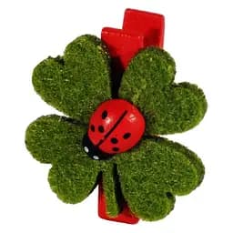 Прищепка Четырелистник с божьей коровкой