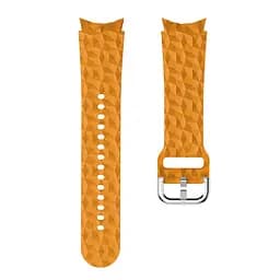 Браслет Diamond для Samsung Galaxy Watch 5 - жовто-гірчичний ширина кріплення 20мм силікон Watchbands (W28-8WB12227561) - мініатюра 2