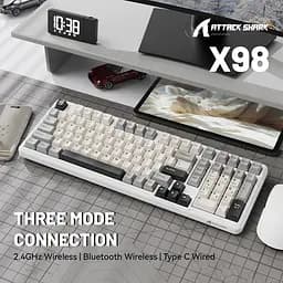 Ігрова механічна клавіатура ATTACK SHARK X98, Білий - мініатюра 3