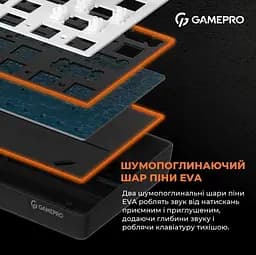 Клавіатура GamePro MK130G Pro Outemu Red Hot-Swap RGB Wireless Black (MK130G Pro) - мініатюра 7