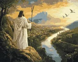 Набір для розпису по номерах Погляд Спасителя, Ideyka, 40x50 см, КНО2571