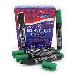 Маркер перманентный Josef Otten ECO, зеленый, круглый наконечник, 12 шт. в упаковке