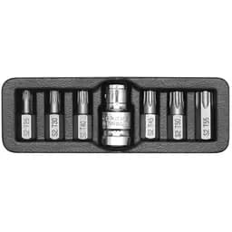 Набір насадок викруткових Yato Torx Т25-55 з перехідником 1/2" 7 шт. (YT-0410)