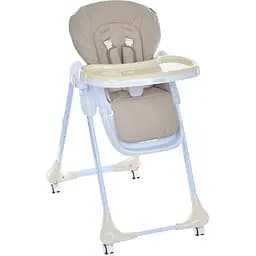Стільчик M 3233L Taupe Beige для годування з регульованою спинкою, висотою та колесами, бежевий