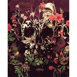 Картина по номерам Brushme Череп в сухоцветах 40x50 см