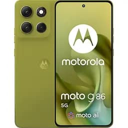 Смартфон Motorola G86 5G, Golden Cypress, 6.67` (2712x1220, 120 Гц, AMOLED), MediaTek Dimensity 7300 (8 ядер), Mali-G615 MC2, 8Gb, 256Gb, 50/8Mp+32. Type-C, 5200 mAh, Android 15 (PB7L0115RS)