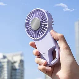 Портативний вентилятор SQT-BF2 з карабіном 1800mAh Purple - мініатюра 2