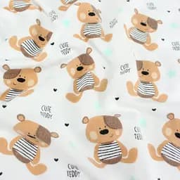 Пелюшки фланелеві Cosas Teddy Bear 100x120 см, бежеві - мініатюра 3