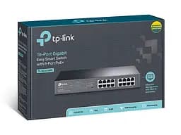 Комутатор TL-SG1016PE 16xGE (8xPoE), 124.4 Вт, WebSmart TP-Link teh0018126 - мініатюра 4
