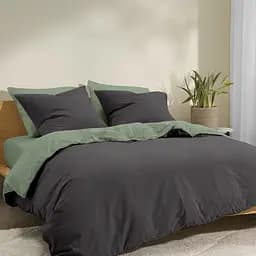 Комплект постільної білизни Cosas Smoky calm Двоспальний антрацит (Duo_119x119RfrSmoky_El160-109RfrMeditative_180) - мініатюра 2