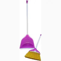 Совок для прибирання Zambak Plastik та щітка з довгими ручками фіолетовий (ZP-129v) - мініатюра 3