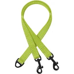 Поводок-спарка для собак рефлекторный Barksi Active (ширина 16 мм, длина 80 см) салатовый