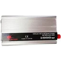 Автомобильный инвертор Solar Power Inverter Himastar 016 c 12V на 220V 1000W модифицированная синусоида Silver,1 розетка,1 USB (11059)