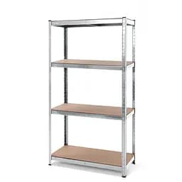 Стеллаж металлический 100x80x30 см ЦИНК 4 полки MДФ (5 мм) БОНА-ПРО