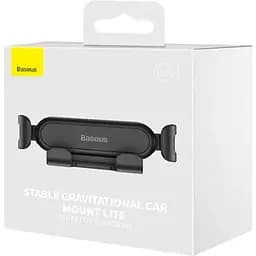 Автотримач Baseus Stable Gravitational Car Mount Lite Air Outlet Version Black (SUWX010001) [134769] - мініатюра 6