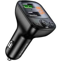 FM трансмітер модулятор Borofone BC41 Eminency QC3.0 Bluetooth чорний - мініатюра 3