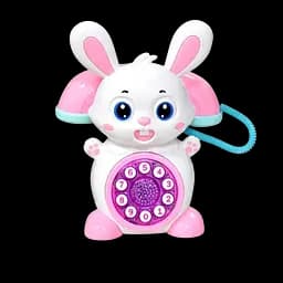 Телефон Зайчик, 17.5 см, музыка, свет, 6820B (в ассортименте)
