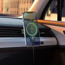 Автотримач Hoco CA85 магнітний з бездротовою зарядкою 15W чорний - мініатюра 4