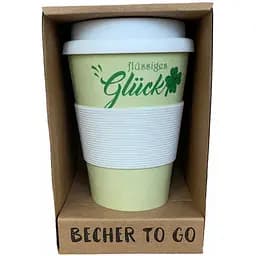 Еко-кухоль термокухоль Becher to go для кави та чаю з волокон бамбука 350 мл