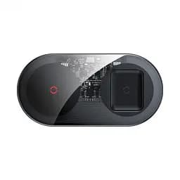 Бездротовий зарядний пристрій Baseus Simple Turbo Edition 2 in 1 (Phone + Watch) 24W TZWXJK-B01 Black - мініатюра 6