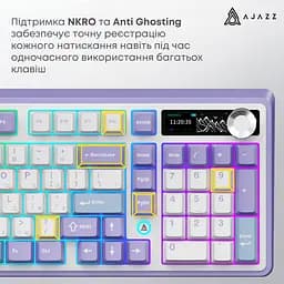 Клавіатура бездротова Ajazz AK980 V2 Gift Switch V2 White (AK980-V2-G-PWB) - мініатюра 15