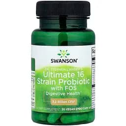 Пробіотик Swanson Ultimate 16 Strain Probiotic 60 капсул