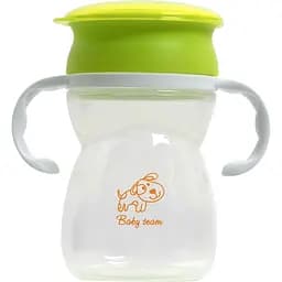 Поїльник-непроливайка Baby Team 360° з ручками зелений 300 мл