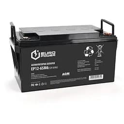 Аккумуляторная батарея EUROPOWER AGM EP12-65M6 12 V 65Ah (348 x 168 x 178) Black Q1/48