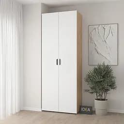 Шафа для одягу з двома штангами С-7.3 Дуб крафт/Білий Idea