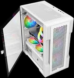 Корпус 1stPlayer T3-WH-4F1-W FRGB White - мініатюра 4