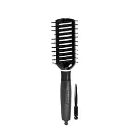 Щітка для волосся пластикова продувна Salon Professional Біла полосочка