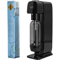 Сифон для газування води Soda@home Ventum 7001 + балон чорний