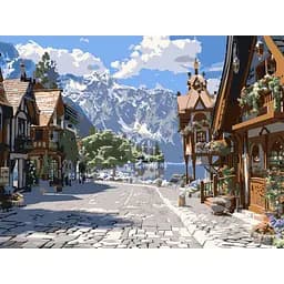 Картина по номерам Strateg Тихая улочка 30х40 см (SS-1249)