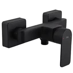 Змішувач для душа TOPAZ SARDINIA чорний матовий латунний з лійкою та шлангом для ванної кімнати