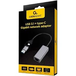 Мережевий адаптер Cablexpert A-USB3AC-LAN-01 з USB Type-A/C на Gigabit Ethernet (A-USB3AC-LAN-01) - мініатюра 3