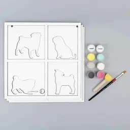Набір картина 3D Rosa Talent 4 Dogs МДФ ґрунтоване 3 шари 30х30 см  - мініатюра 4