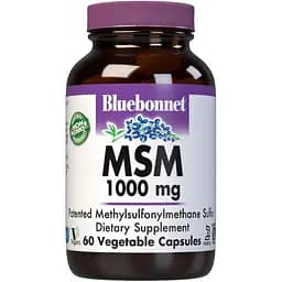 Препарат для суставов и связок Bluebonnet Nutrition MSM 1000 mg, 60 вегакапсул
