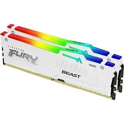 Модуль пам'яті Kingston Fury DDR5 64GB (2x32) 5600MHz Beast White RGB EXPO (KF556C36BWEAK2-64)