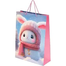 Пакет подарунковий Зайка у снігу YX05093 Різнокольоровий