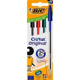 Набір кулькових ручок BIC Cristal Original Асорті 0.32 мм 4 шт. (516834)