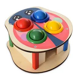 Деревянная игрушка стукачка "Жук" MD 1682C, молоток