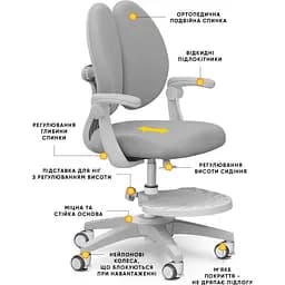Дитяче крісло Mealux Sprint Duo Grey (Y-412 G) - мініатюра 3