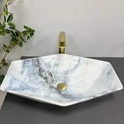 Умивальник VBI Venezia granit glossY накладний VBI-012404, Мармур - мініатюра 2