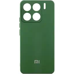 Чохол Silicone Cover Lakshmi Full Camera (AA) with logo для Xiaomi 15 Зелений / Dark green
