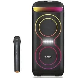 Портативная колонка ZPX ZXX-5505 с микрофоном Акустическая система 40Вт 6,5" RGB подсветка Черный