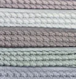 Набір банних рушників із льону 6 шт. 140х70 см L&M Home Textiles DT-517-72 вафельні рушники пастельні кольори в наборі - мініатюра 6