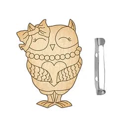 Заготовка брошки для розфарбовування "Совушка-2" FDZB-043