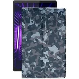 Чехол StatusCASE из экокожи для планшета Lenovo M10 Plus TB-X606F Хаки-синий