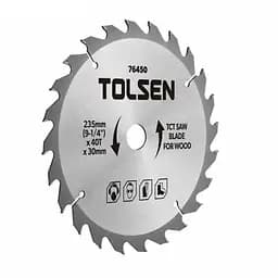 Диск пильний Tolsen з ТВС напайками по дереву 160х40Т*20мм (76426)